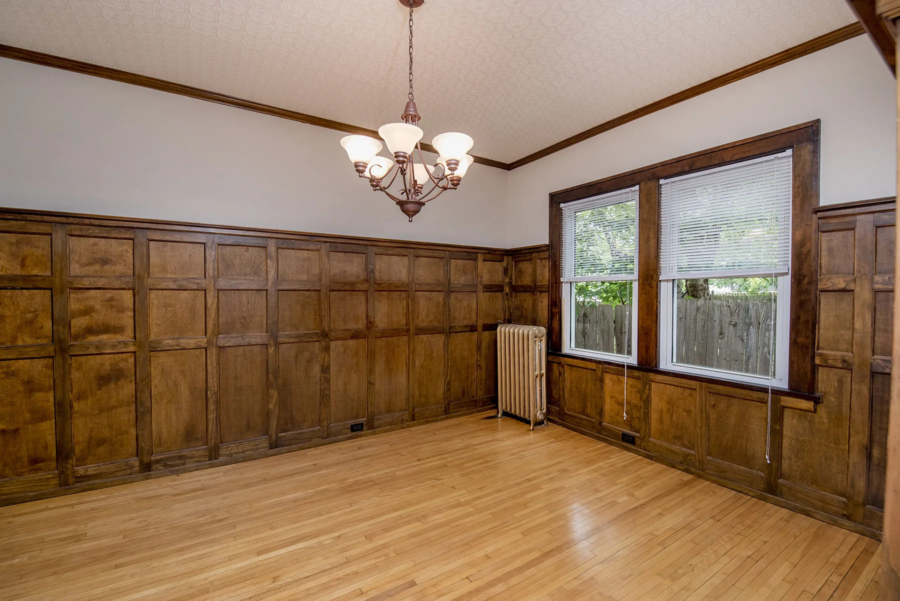 Formal dining room is adjacent to the kitchen.