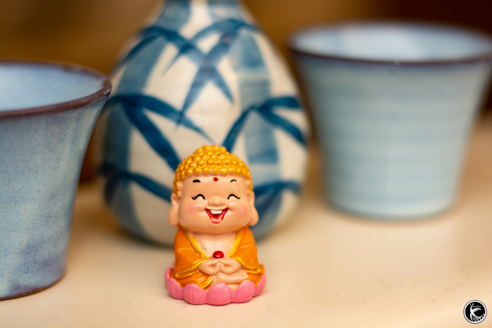 ManuOkai Photography Buddah Tea Time happy Buddha figurine