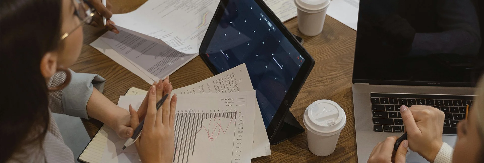 People getting work done