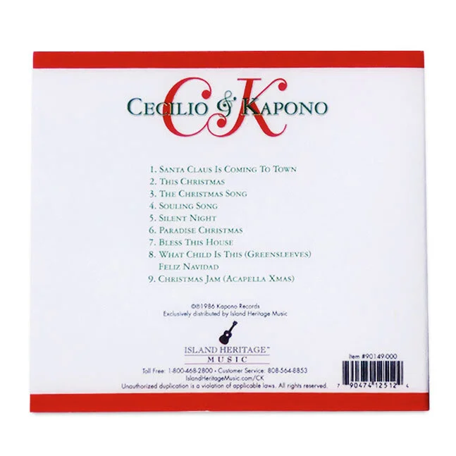 Cecilio Kapono The First Noel Christmas Cd Henry Kapono Cecilio & kapono is a hawaiian pop music duo formed in 1973 by henry kapono ka'aihue and cecilio david rodriguez (age 67 in january 2012). cecilio kapono the first noel christmas cd henry kapono