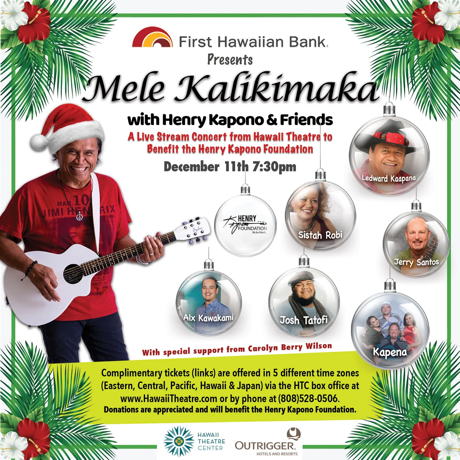 Mele Kalikimaka With Henry Kapono &amp; Friends (Streamed Online In 5 Time Zones)