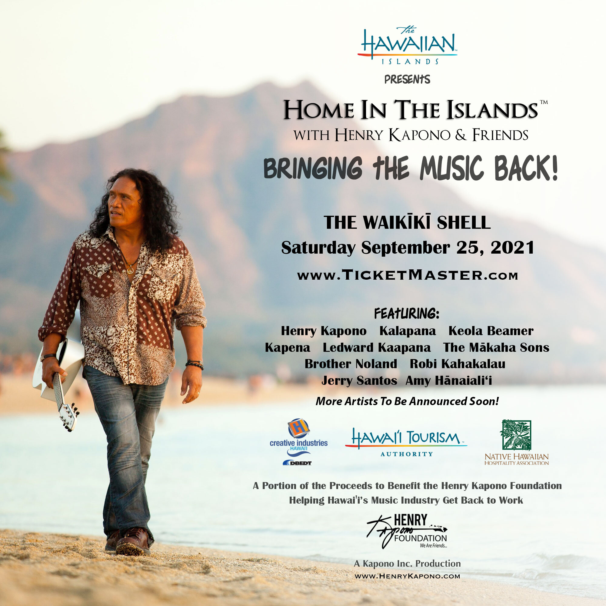 The Hawaiian Islands presents “Home in the Islands™ with Henry Kapono &amp; Friends”