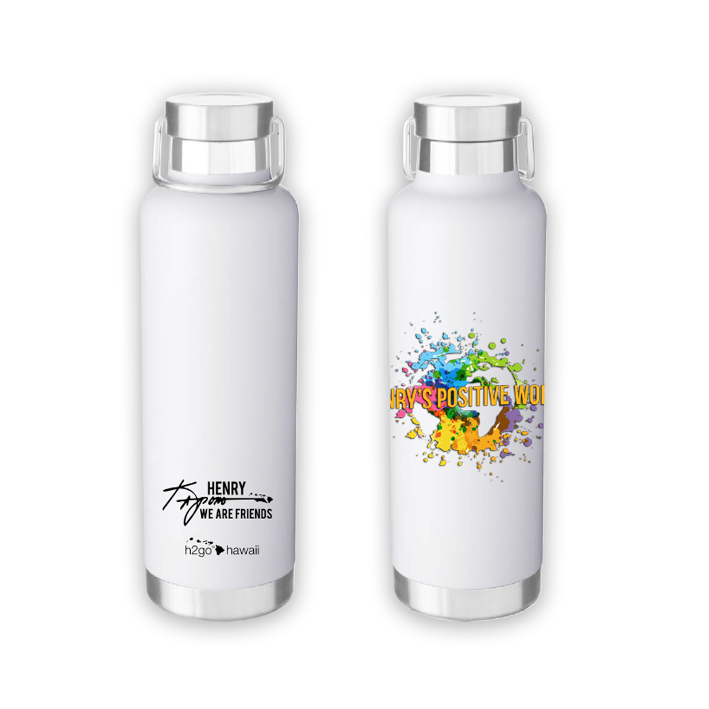 🎁SOLD OUT! BLACK FRIDAY DEAL - Henry's Positive World 24oz Stainless Steel Water Bottle h2go