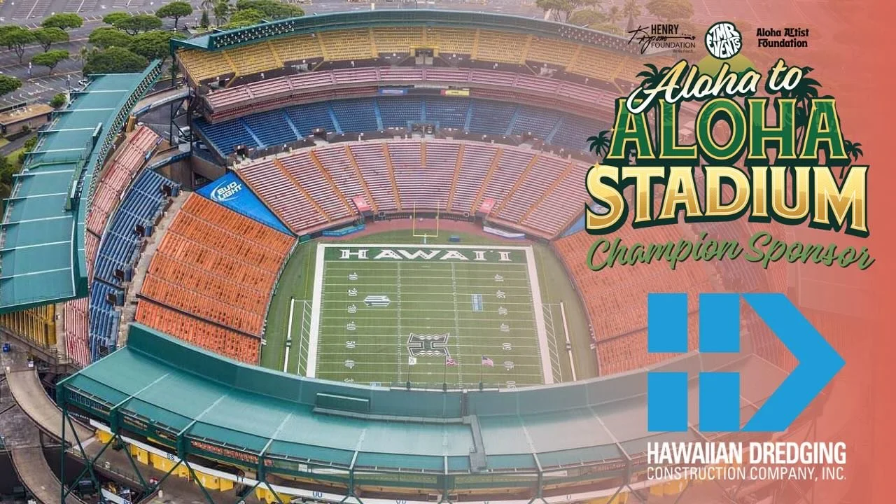 Hawaiian Dredging Construction Company, Inc. is a proud Champion Sponsor of the Aloha to Aloha Stadium concert — celebrating the past, present, and future of this iconic Hawai‘i landmark.
From helping lay the original foundation of Aloha