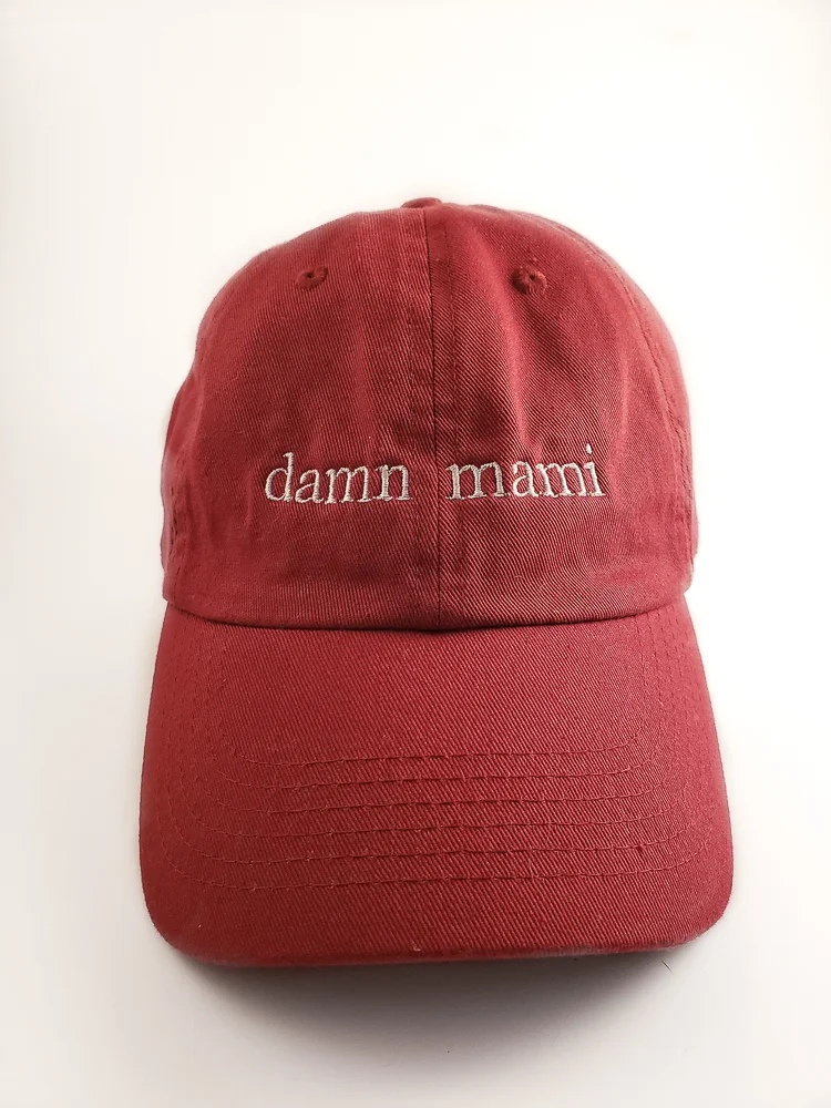 'damn mami' dad hat - maroon