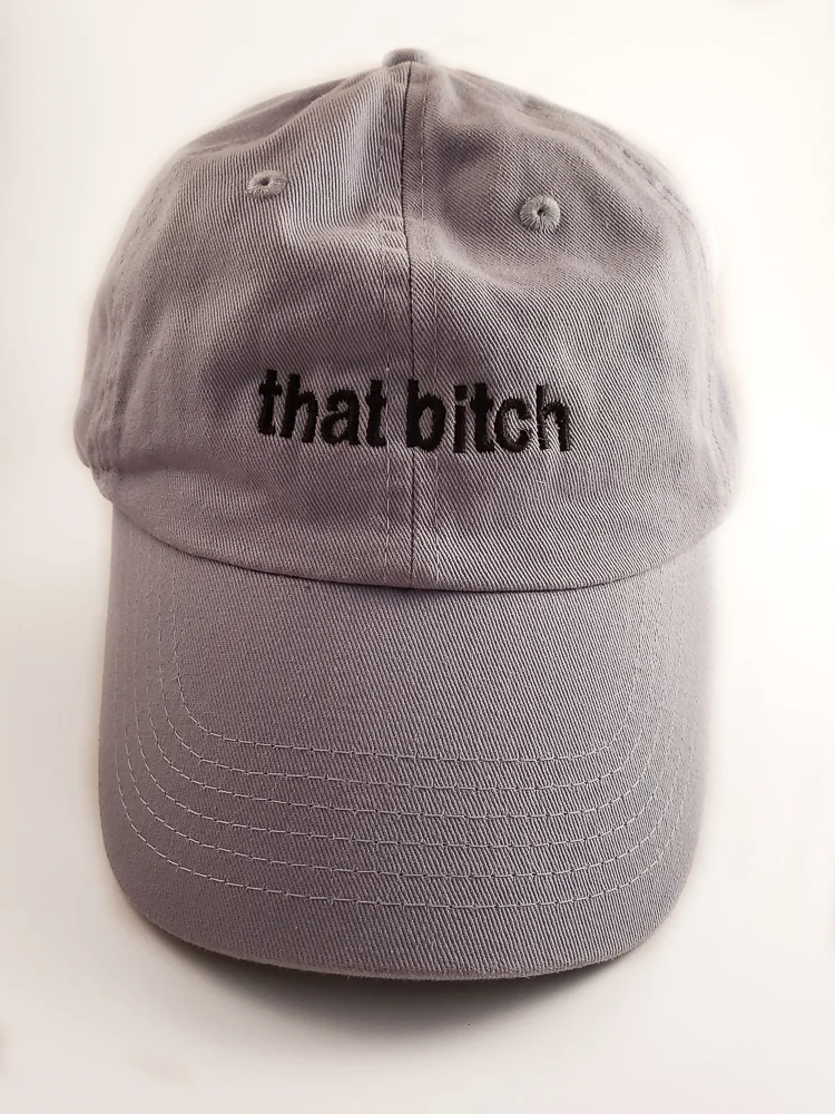 'that bitch' dad hat - light blue