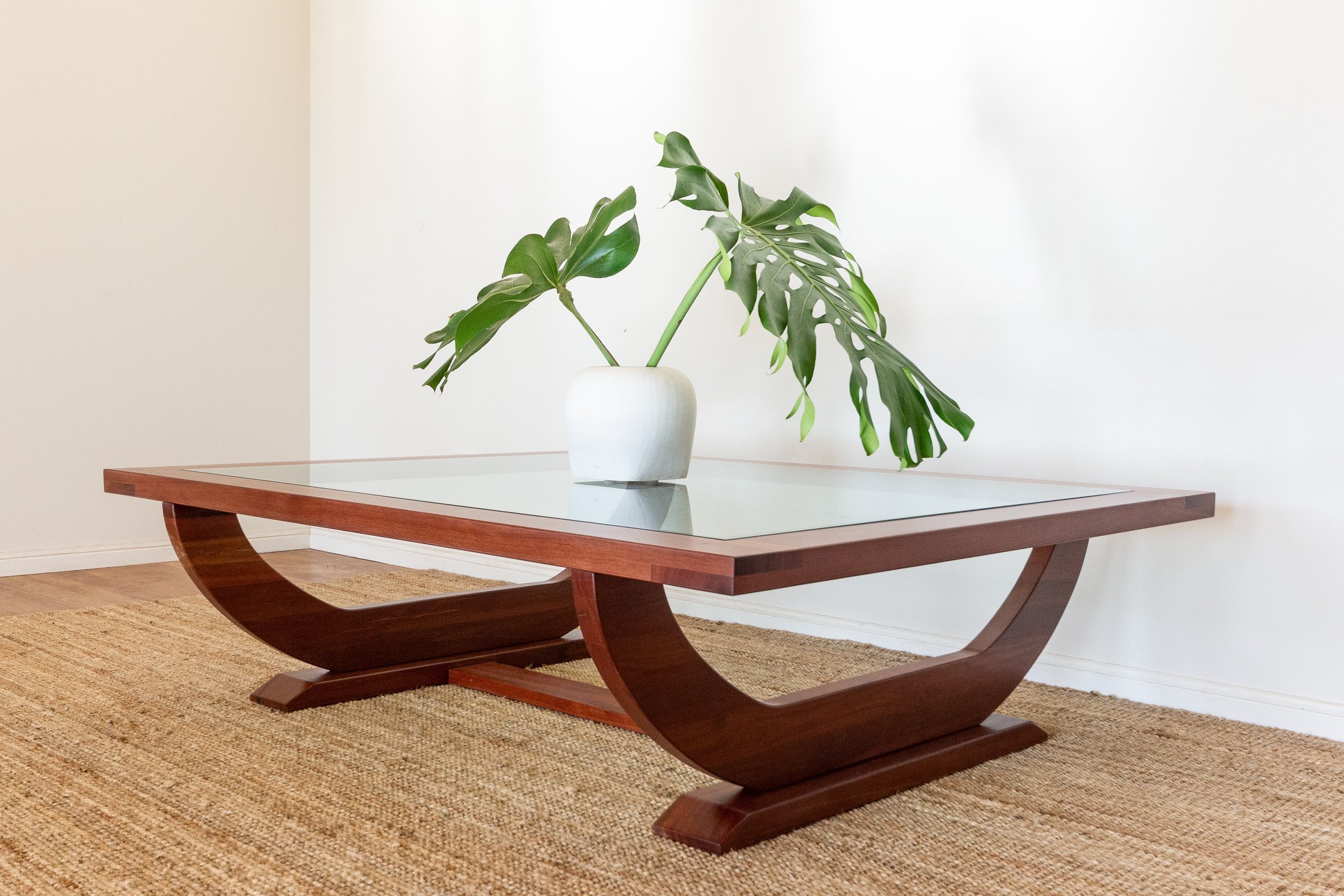 Large bespoke design timber coffee table