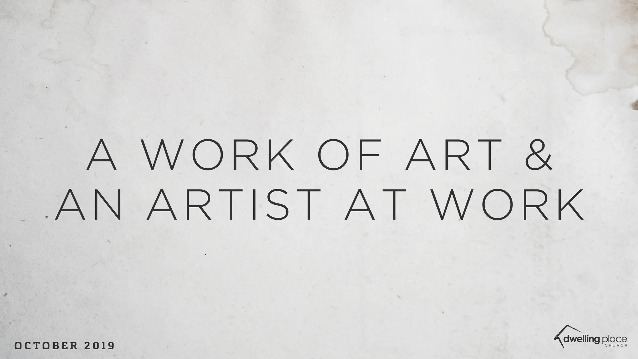 A Work of Art &amp; an Artist at Work