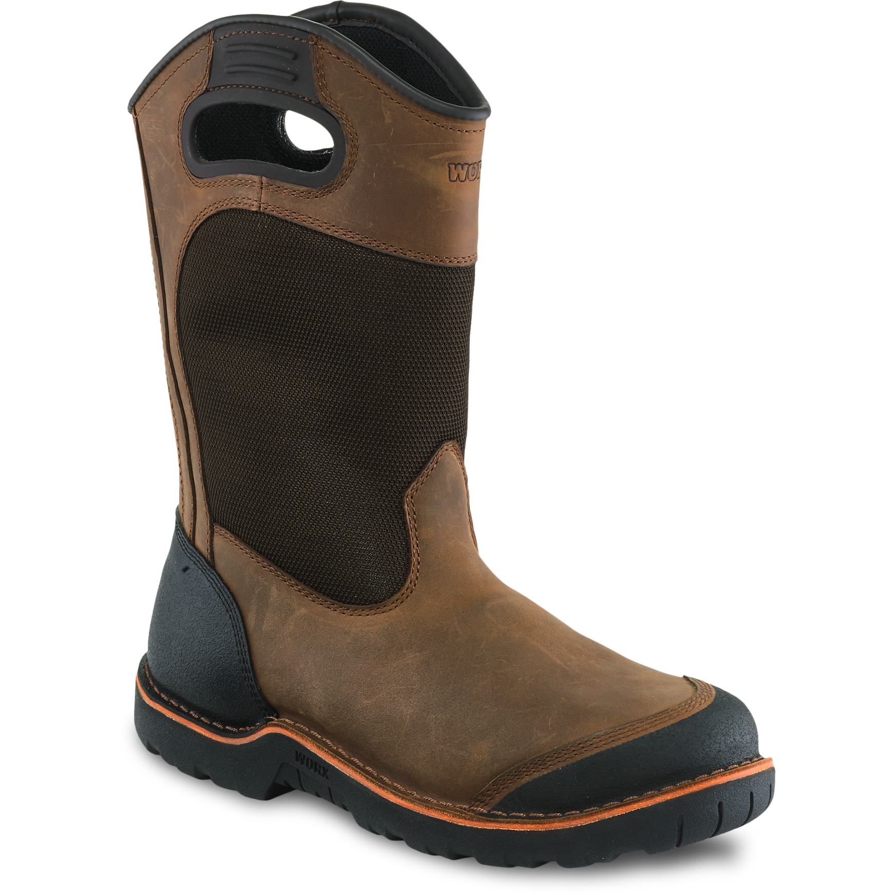Worx 5715 - 11 Inch Pull On Boot Brown Steel Toe - Electrical Hazard - HRO Heat Resistant Click here for specifications
