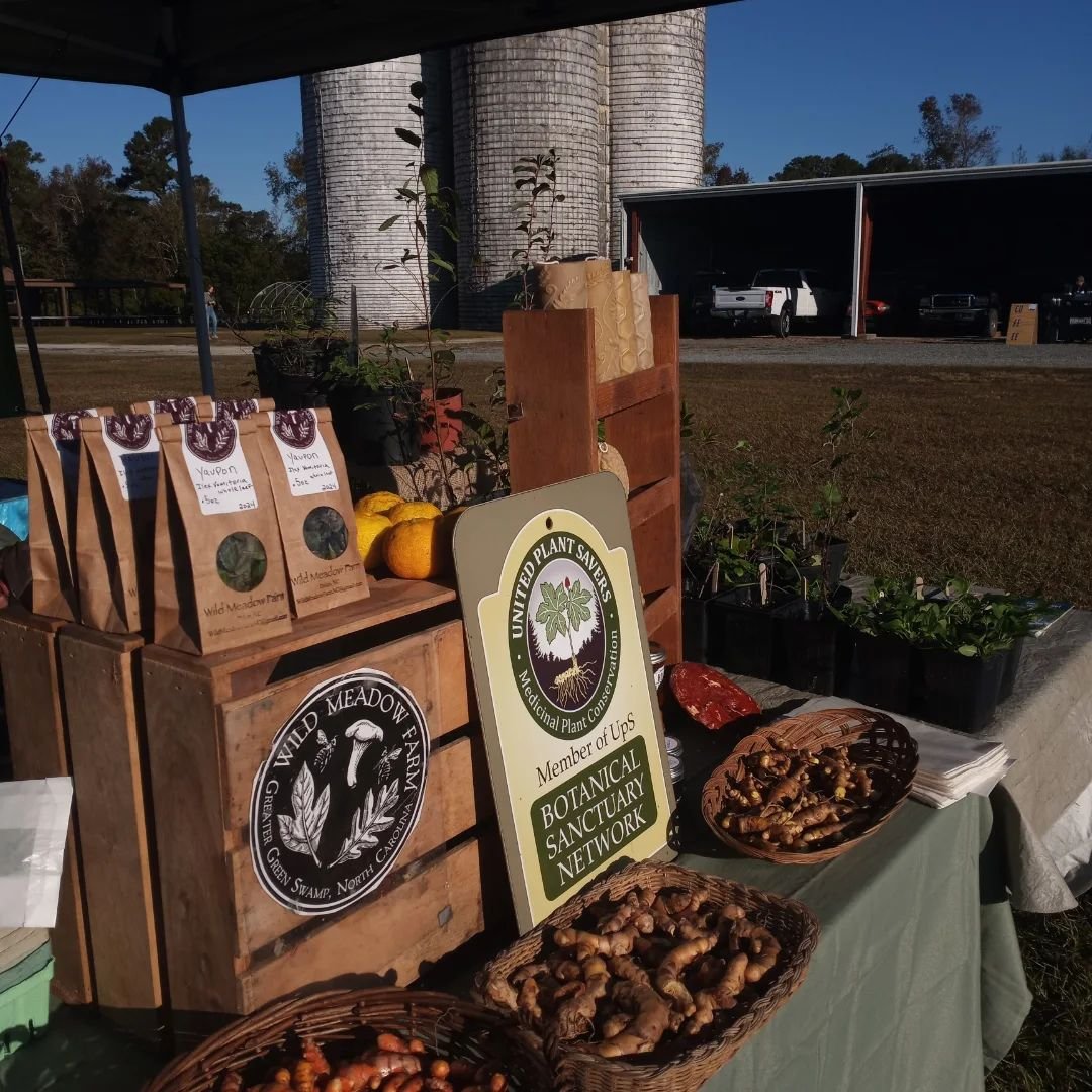 We're thrilled to be a part of the first ever Southeastern NC Herbal Conference. Hosted this year at @oldriverfarmsnc.

We'll be here today from 9-4 with medicinal and native  plants, dried herbs and mushrooms, beeswax candles, honey, and turmeric.

