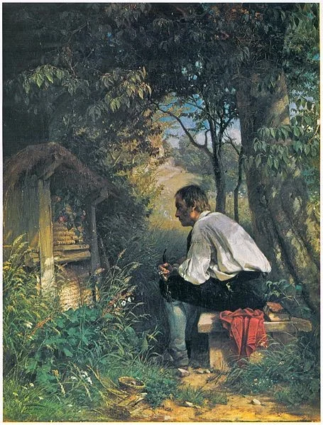 The Bee Friend , by Hans Thoma, 1863/1864