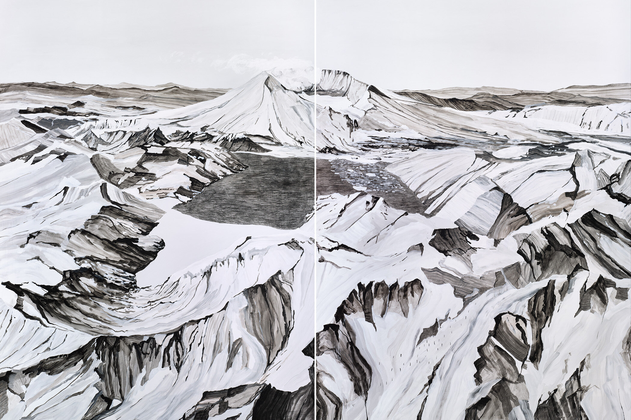 Winter, Smolder (diptych)