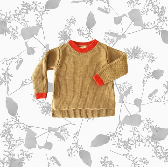 Boucle Trim Crewneck