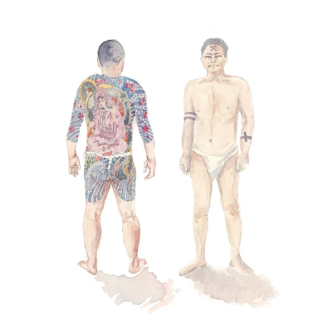 Infographic about the difference between the terms &ldquo;horimono&rdquo; and &ldquo;irezumi&rdquo; &mdash; part of our article by @caprarad and @kira.dane currently up on Vice. Link in bio!
▽ 
[ Graphic by @kira.dane ]