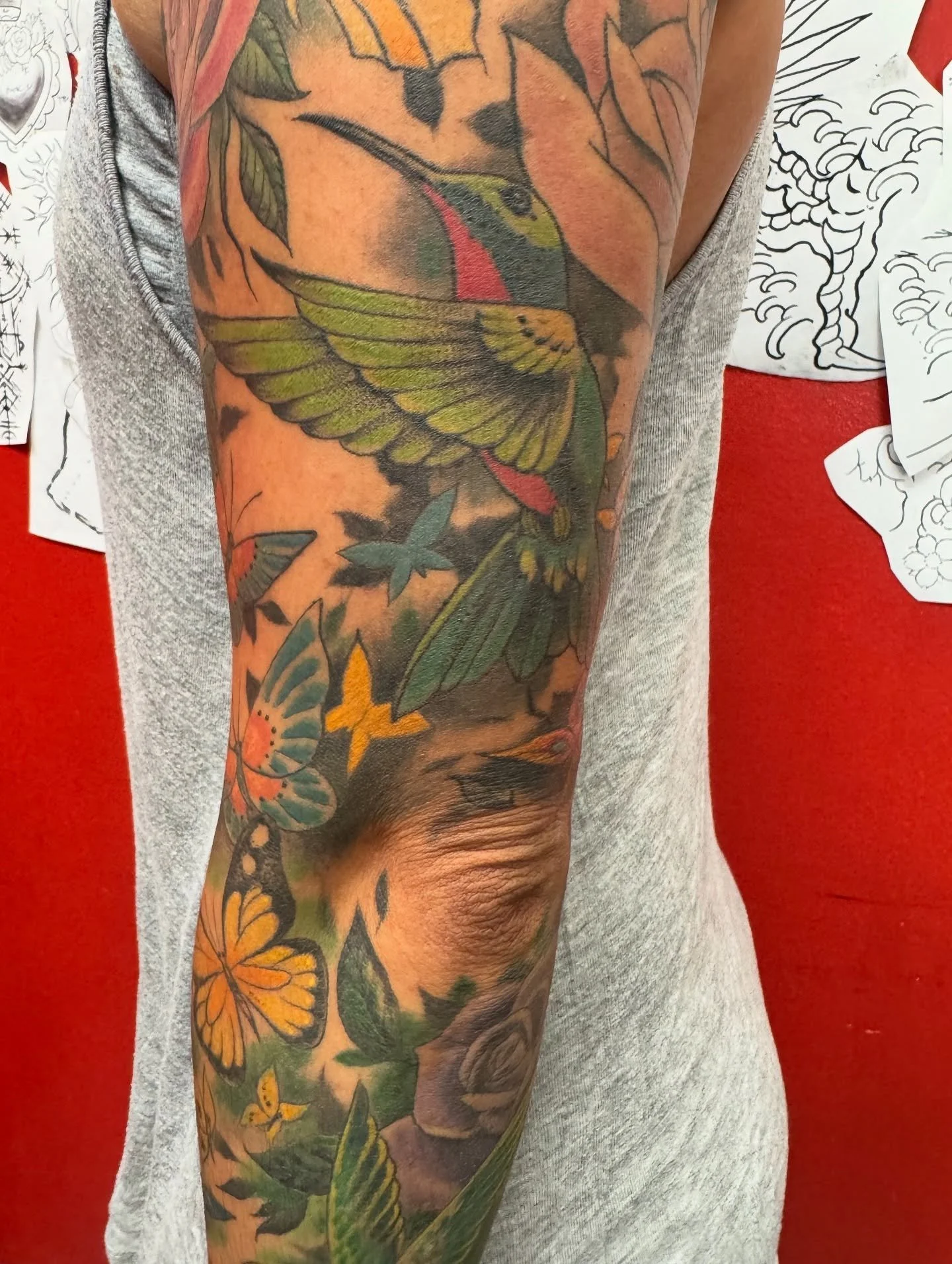 Finished up Mimi&rsquo;s sleeve, that we started back in March. Lots of pieces but it came together nicely. @shoguntattoo #shoguntattoo #shoguntattoopasadena