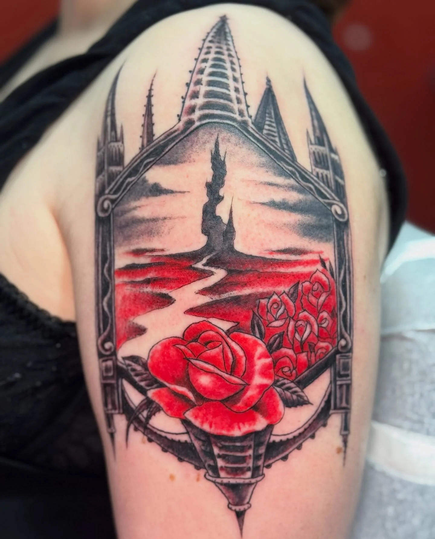 Fun one for @snooturtle custom tattoos almost always welcome. #shoguntattoopasadena #thedarktower