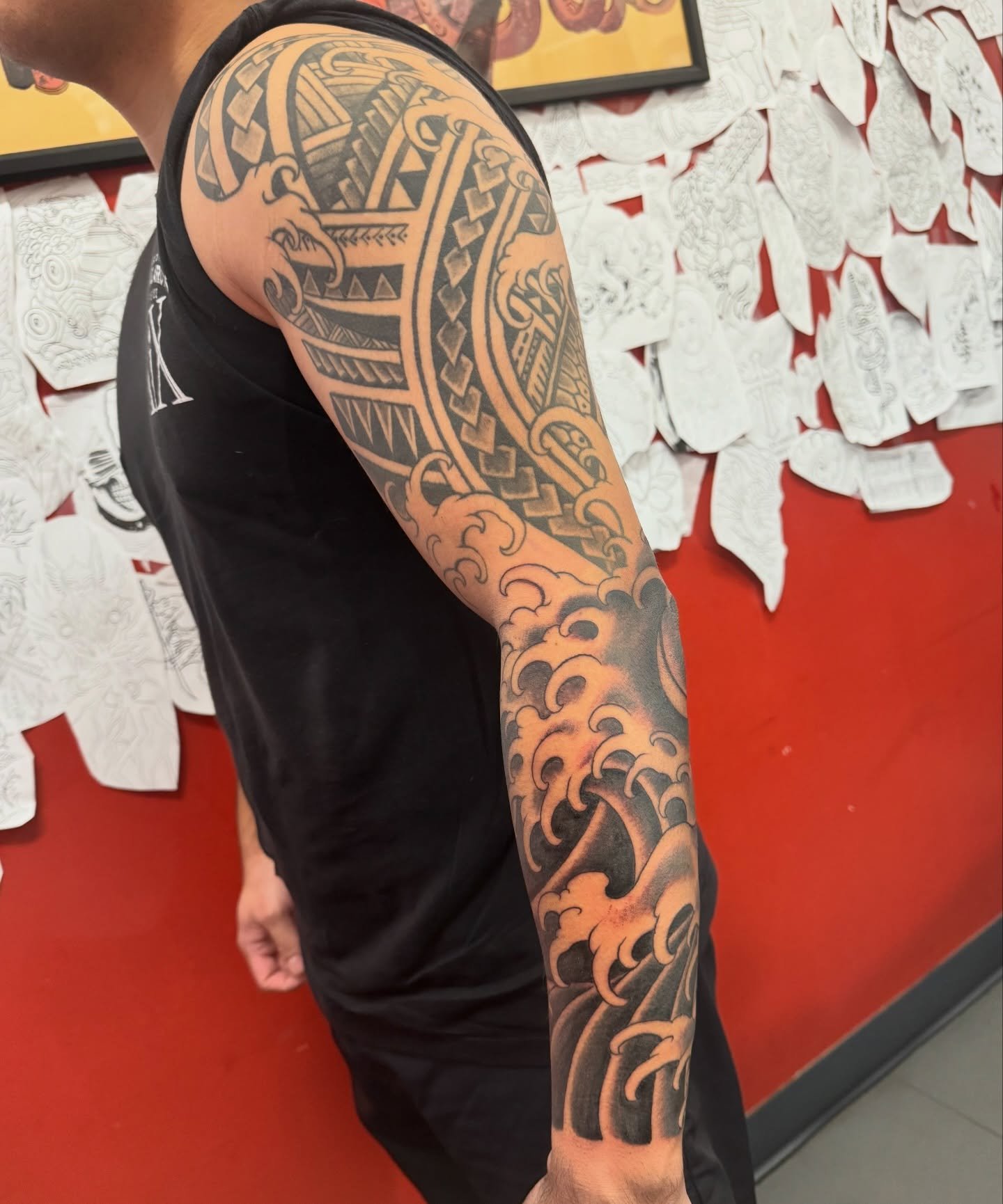 Just two sessions so far , one more short one to tie it up. Thanks @chrisjuly723 , for hanging tuff! @shoguntattoo #shoguntattoo #shoguntattoopasadena