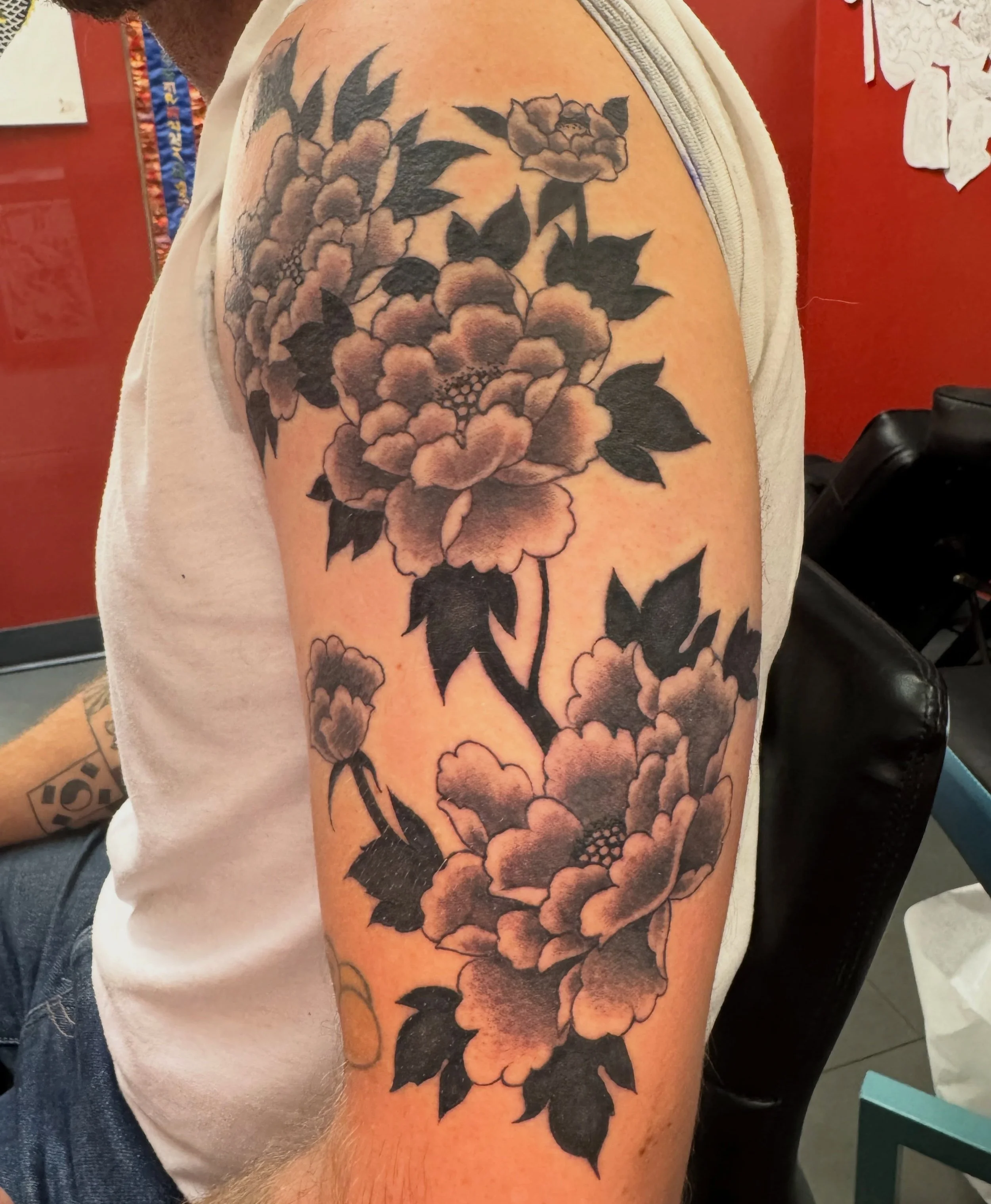 Some botan today. #shoguntattoo #shoguntattoopasadena #botan