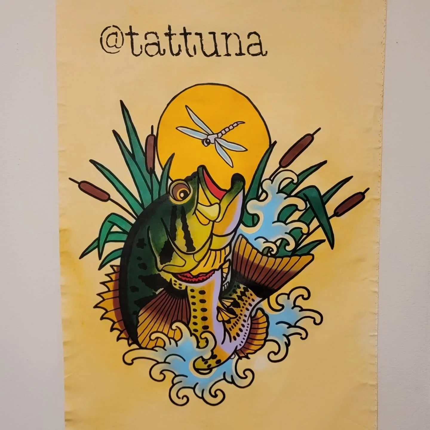 Painted a new banner. The day after I drew it, a cool kid from out of town walked in and said he wanted to get whatever I wanted to do