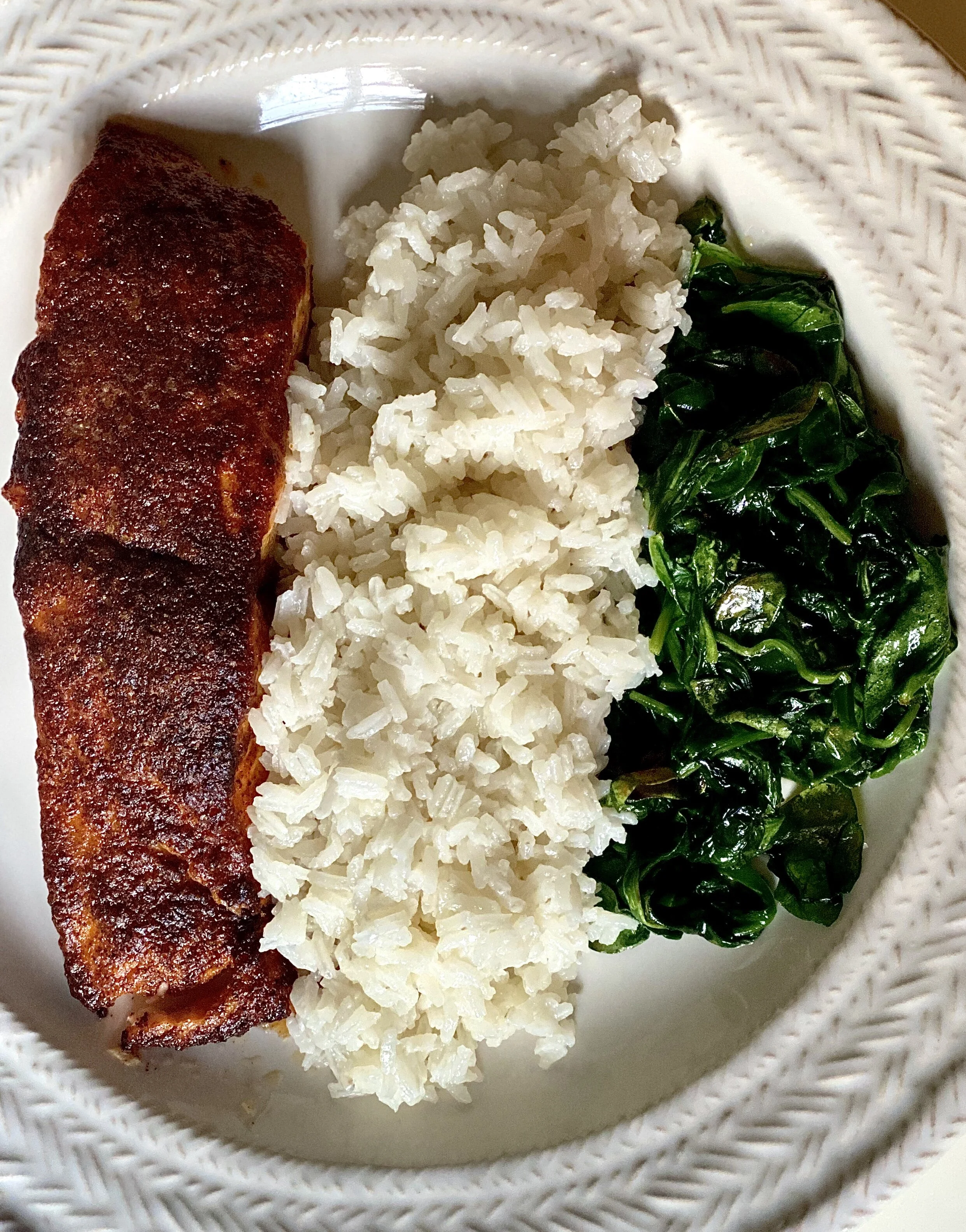 BBQ-esque Salmon + Coconut Rice