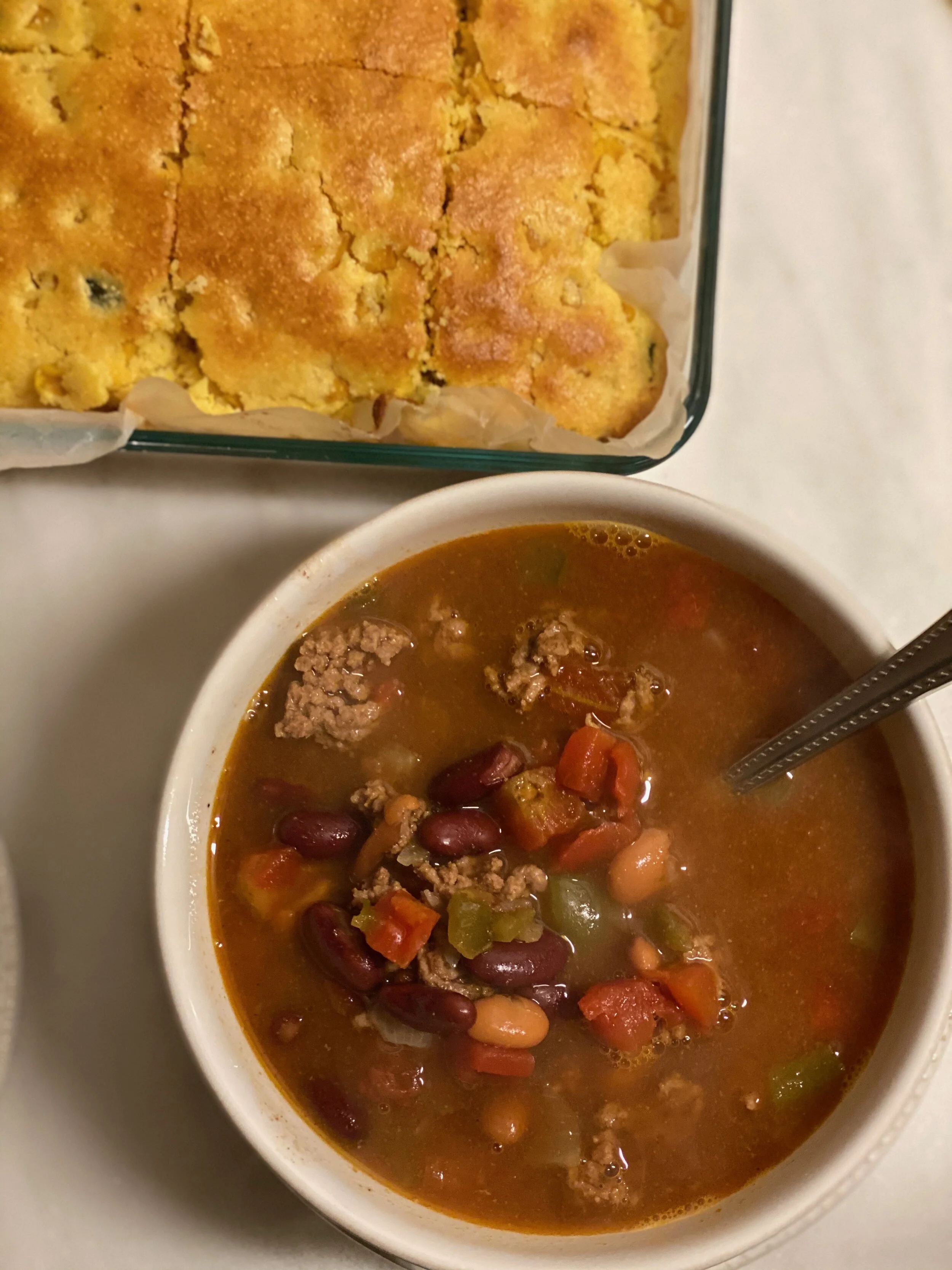 Chili and Cornbread