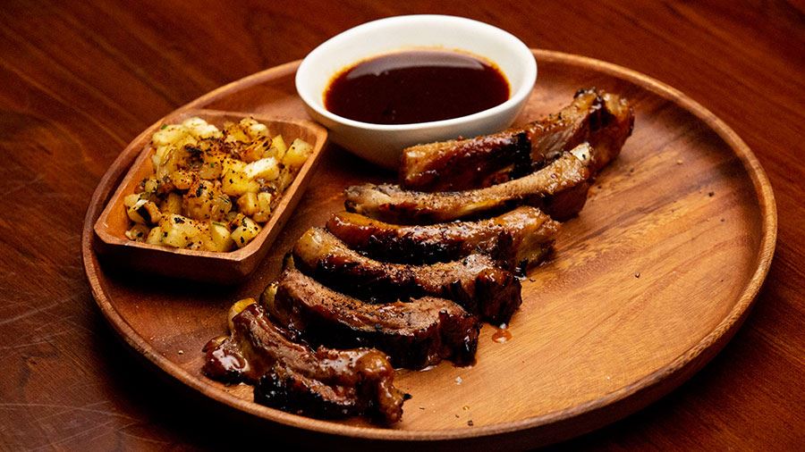 Hibachi Pork Ribs with Pineapple Salsa