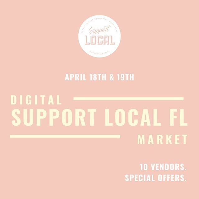 So excited to be a part of this digital market! Goes live tomorrow with specials from small businesses across Florida🌞 
Thanks to @supportlocalfl @culturecrusaders @prismcreative.group