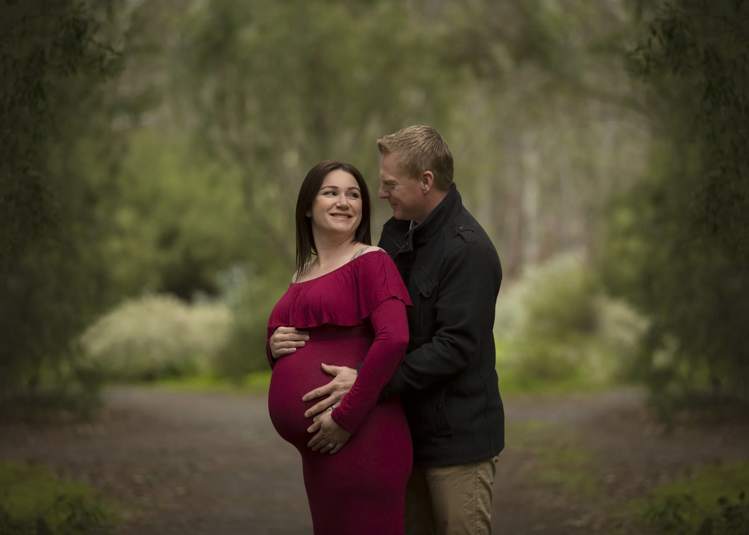 This gorgeous red maternity maxi dress is available for use during your maternity portrait session for an outdoor shoot on location in Adelaide or in our Paralowie studio with Michelle Petkovic Photography.