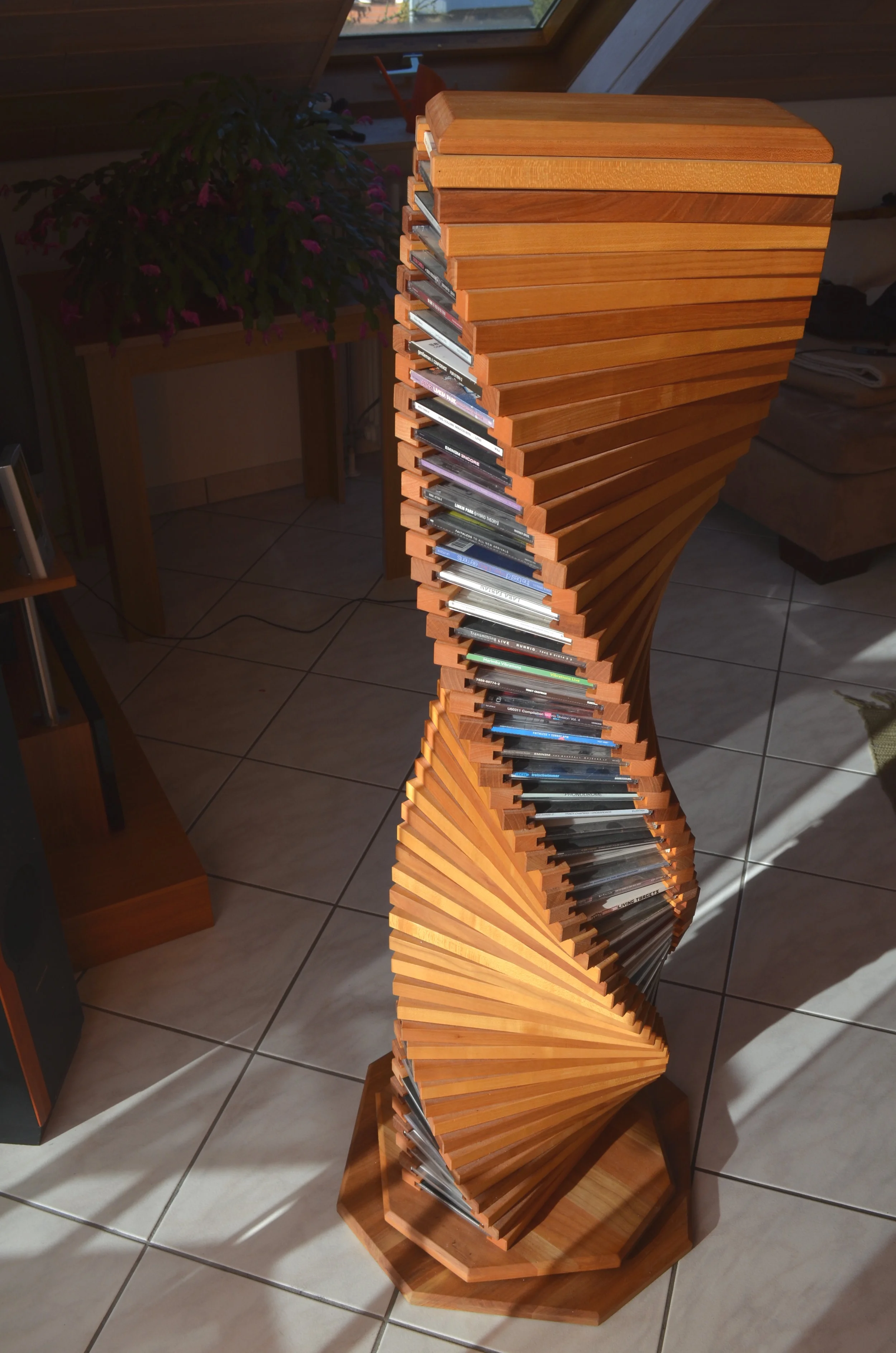 Cherry And Maple CD Rack