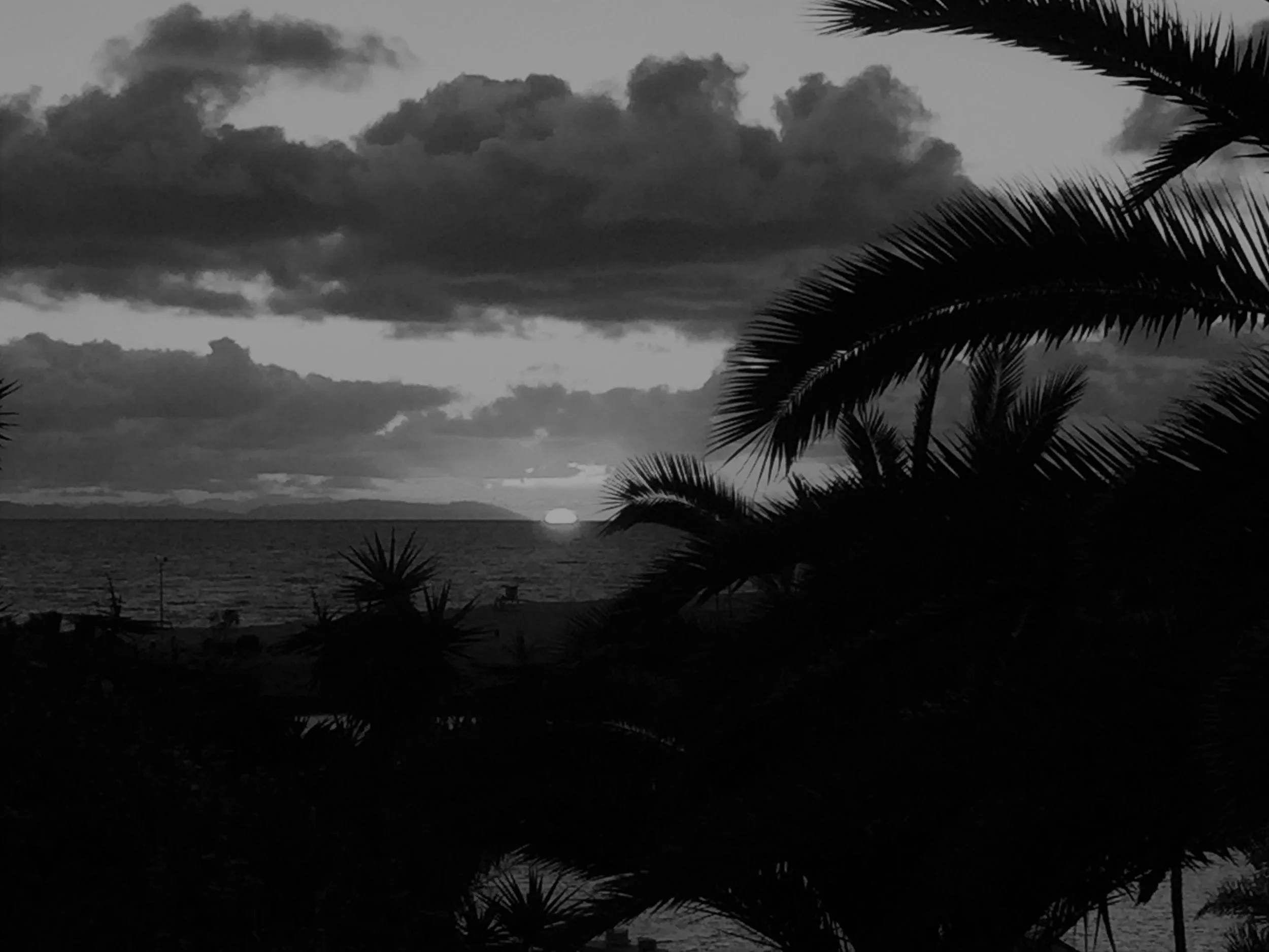 Black and White Sunset