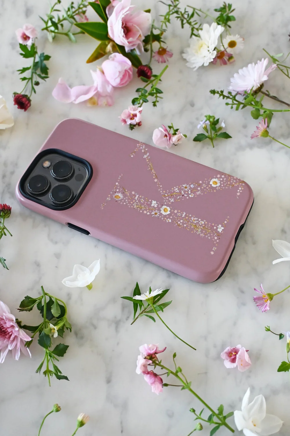 Initial Phone Case | Pretty Phone Case with Monogram  Talia Designs