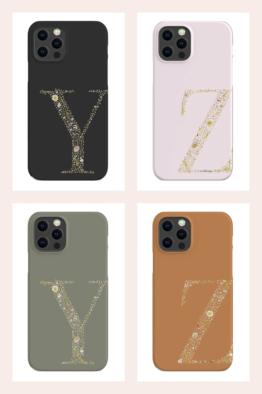 Initial Phone Case Pretty Phone Case with Monogram — Talia Designs