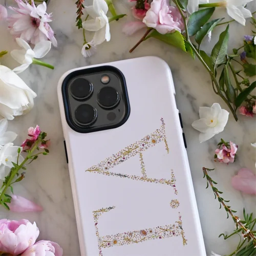 Initial Phone Case | Pretty Phone Case with Monogram Talia Designs Initial Phone Case | Pretty Phone Case with Monogram Talia Designs