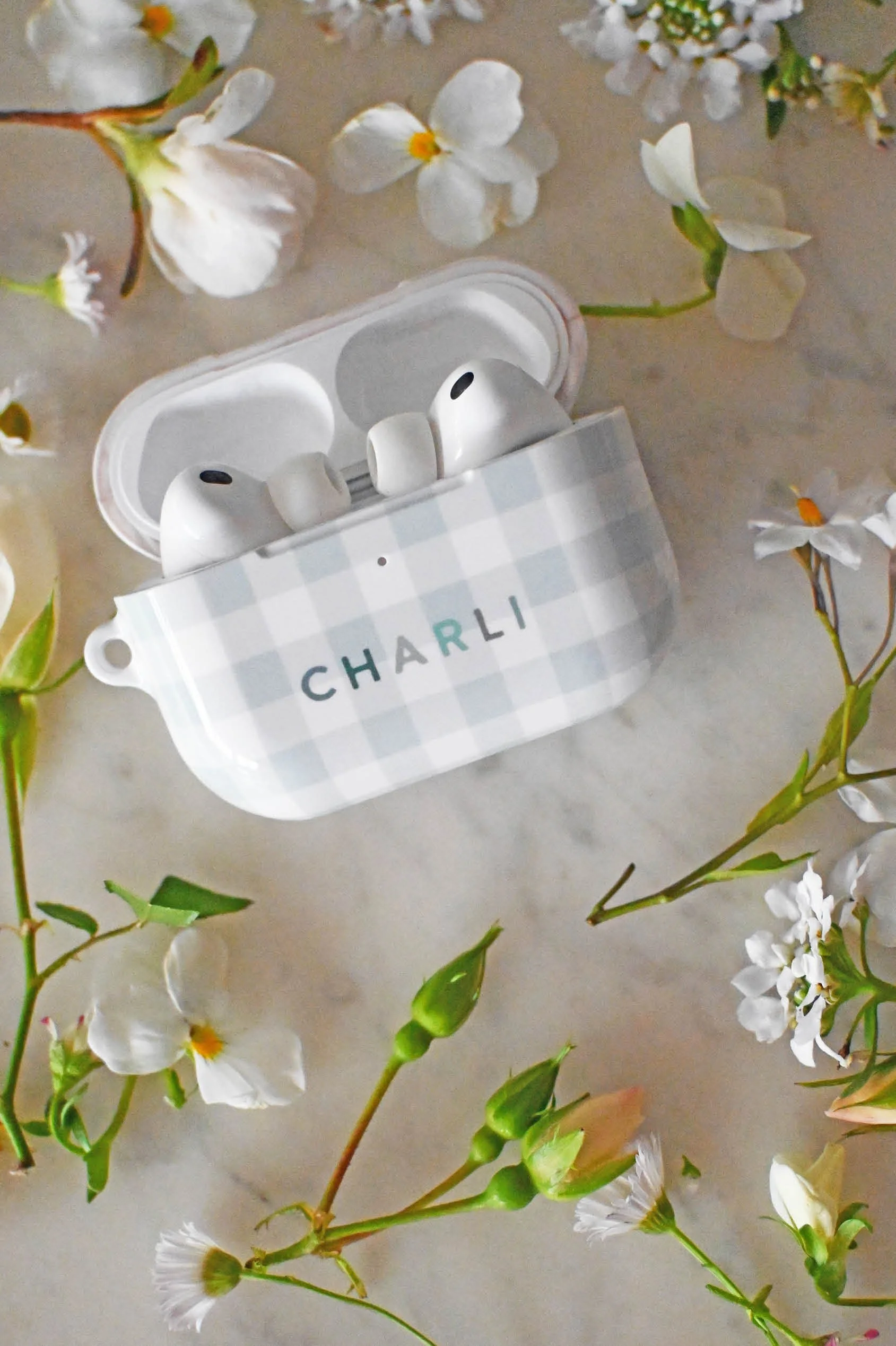 Sadie Cloud Blue Personalised AirPods Case