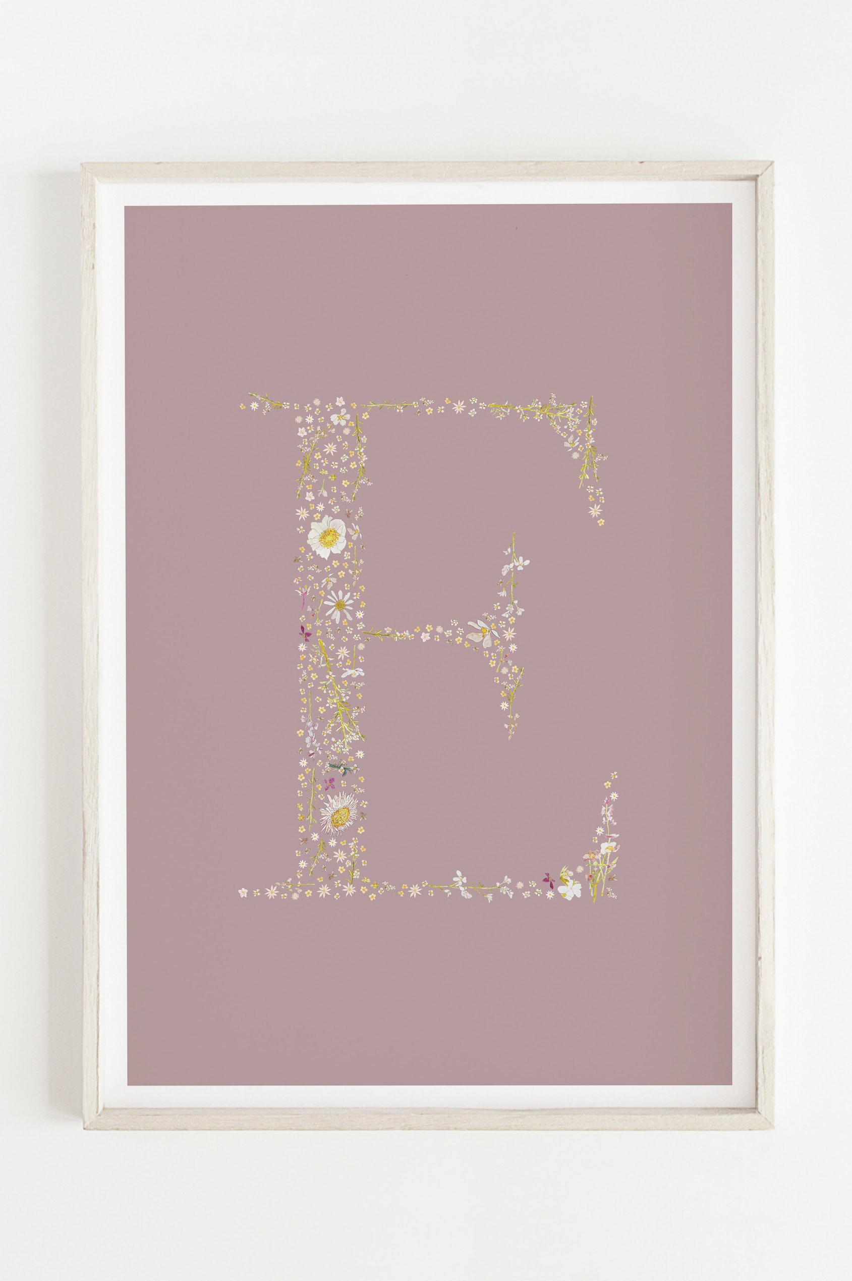 Custom Letter Print - Mulberry