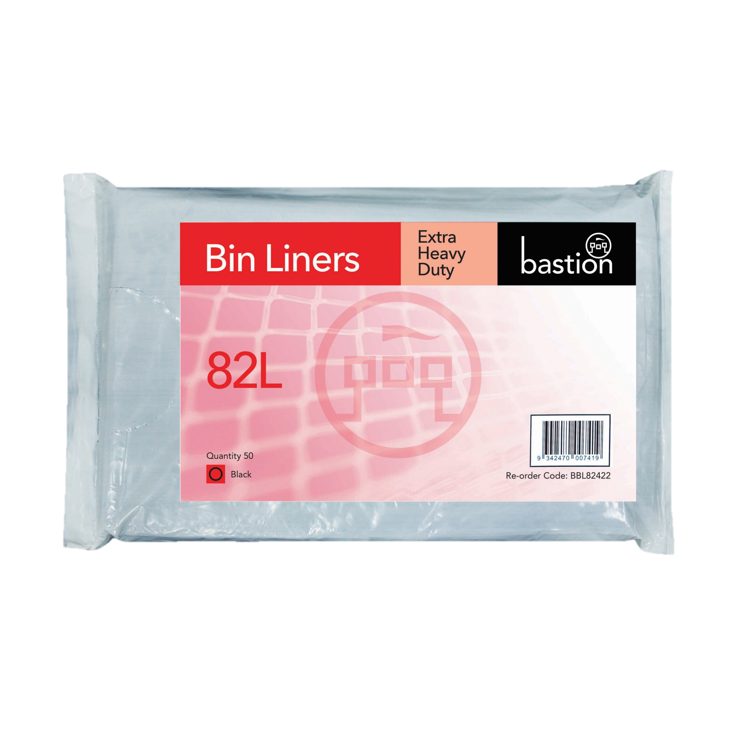 82L XHD Bin Liners Black 200/ctn