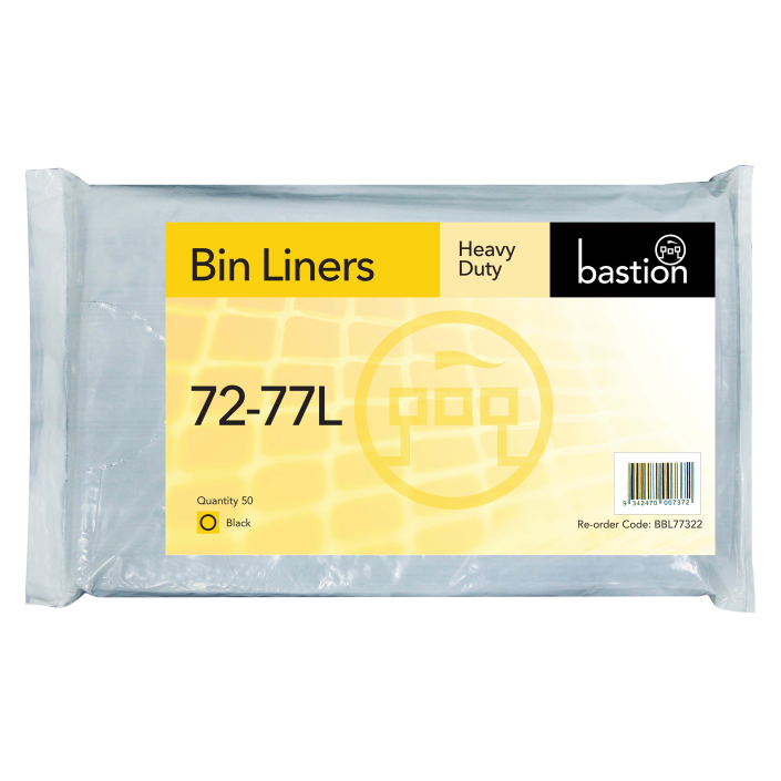 77L HD Bin Liners Black 250/ctn