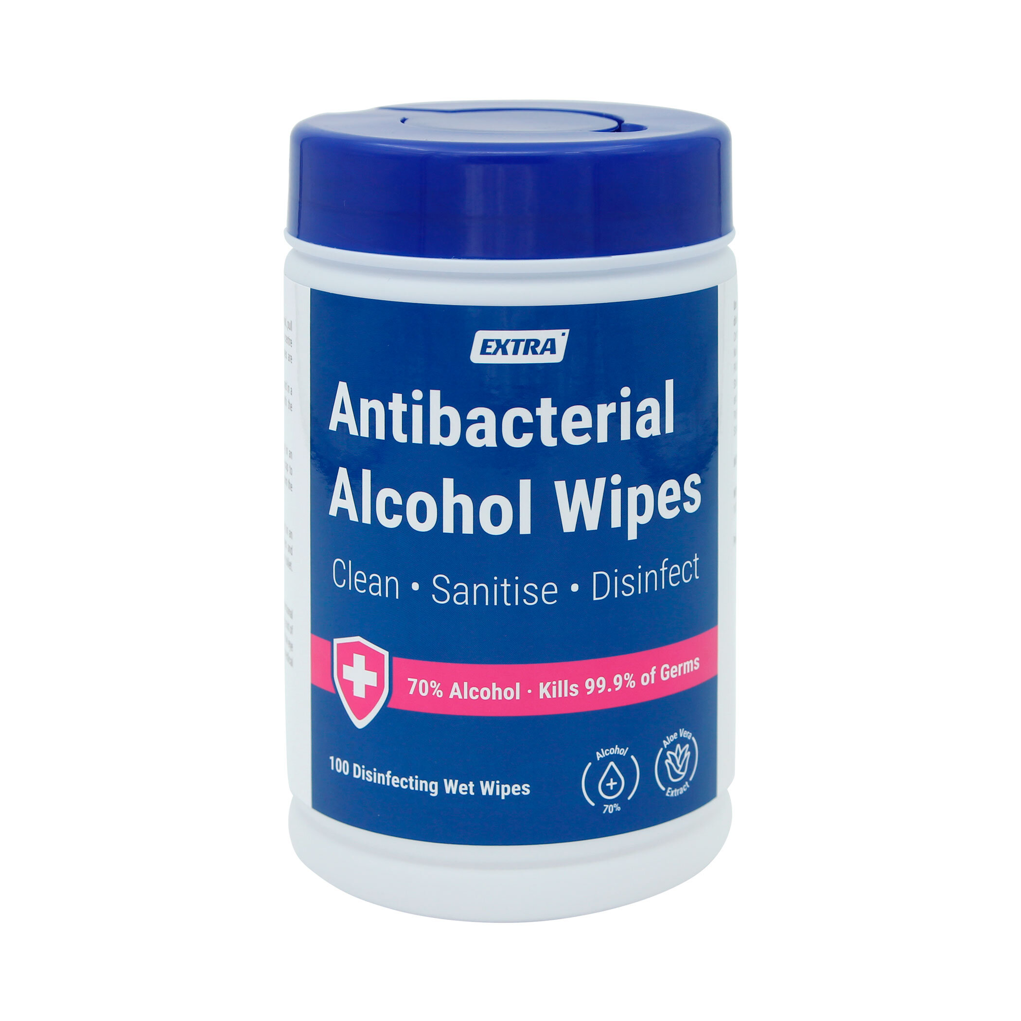 Extra Anti-Bacterial Wet Wipes 100/pk