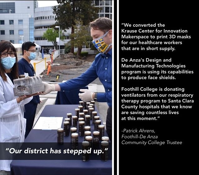 California's community colleges have always been the bedrock of the state. Now in this crisis, they've stepped up.

Foothill-De Anza Community College Board Member Patrick Ahrens tells us what his schools have been doing to combat COVID!