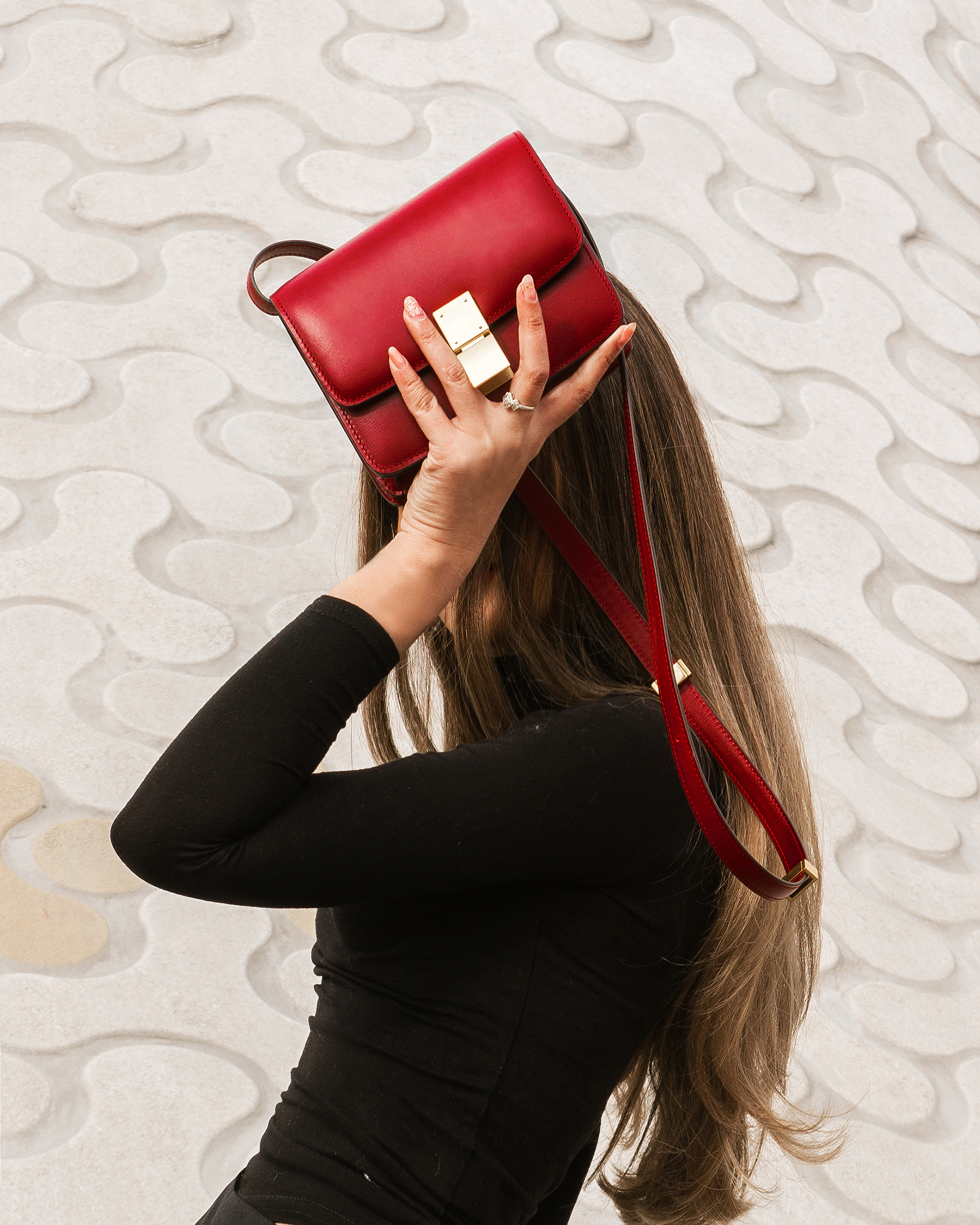 celine box small red