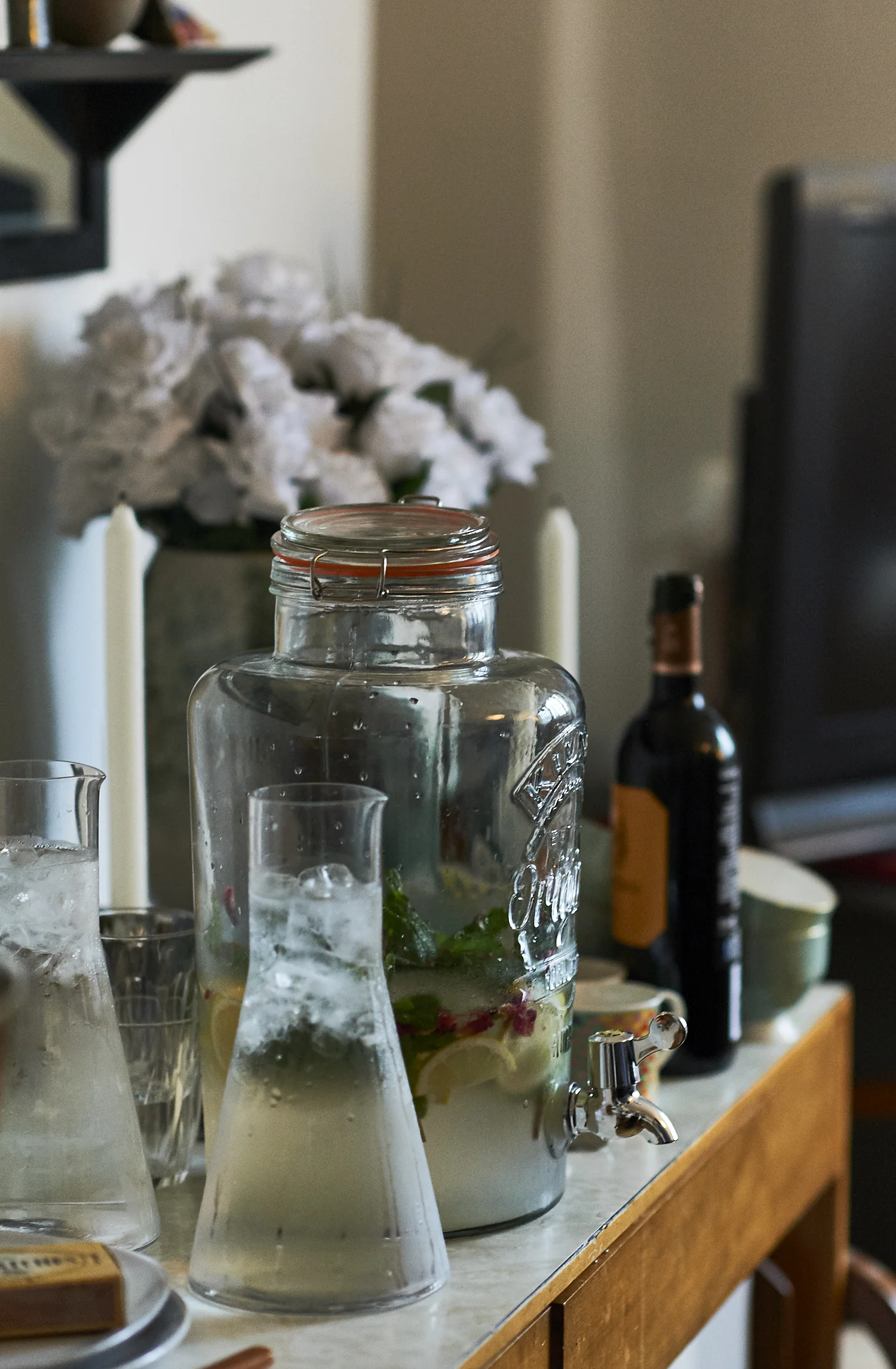Gin and rosewater cocktail