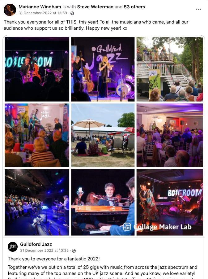 2022 - 'twas a better year for live music !