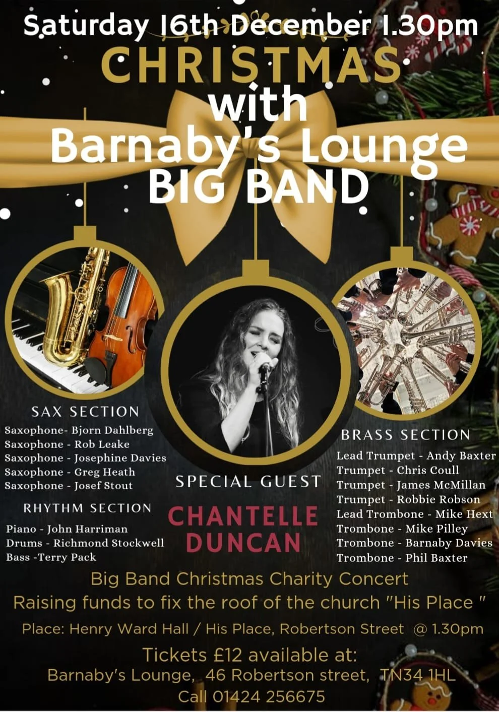 Big Band Christmas Charity Concert Saturday Dec 16 1.30pm