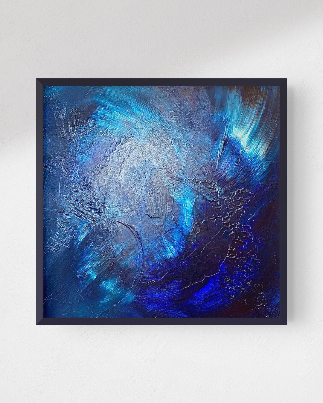 Pure Collection - 91 x 91cm
💙
Abstract art at its purist - using confident yet calming blues.
.
My work is best seen in person - DM to arrange a viewing at my #altrincham studio. The original painting and limited edition art prints are available. 
.
