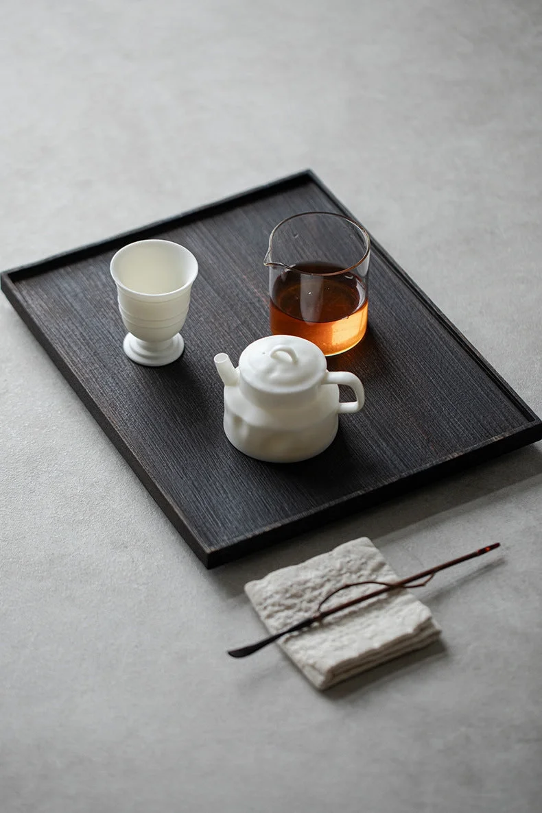 Wabi-Sabi Rectangular Wooden Tray 005