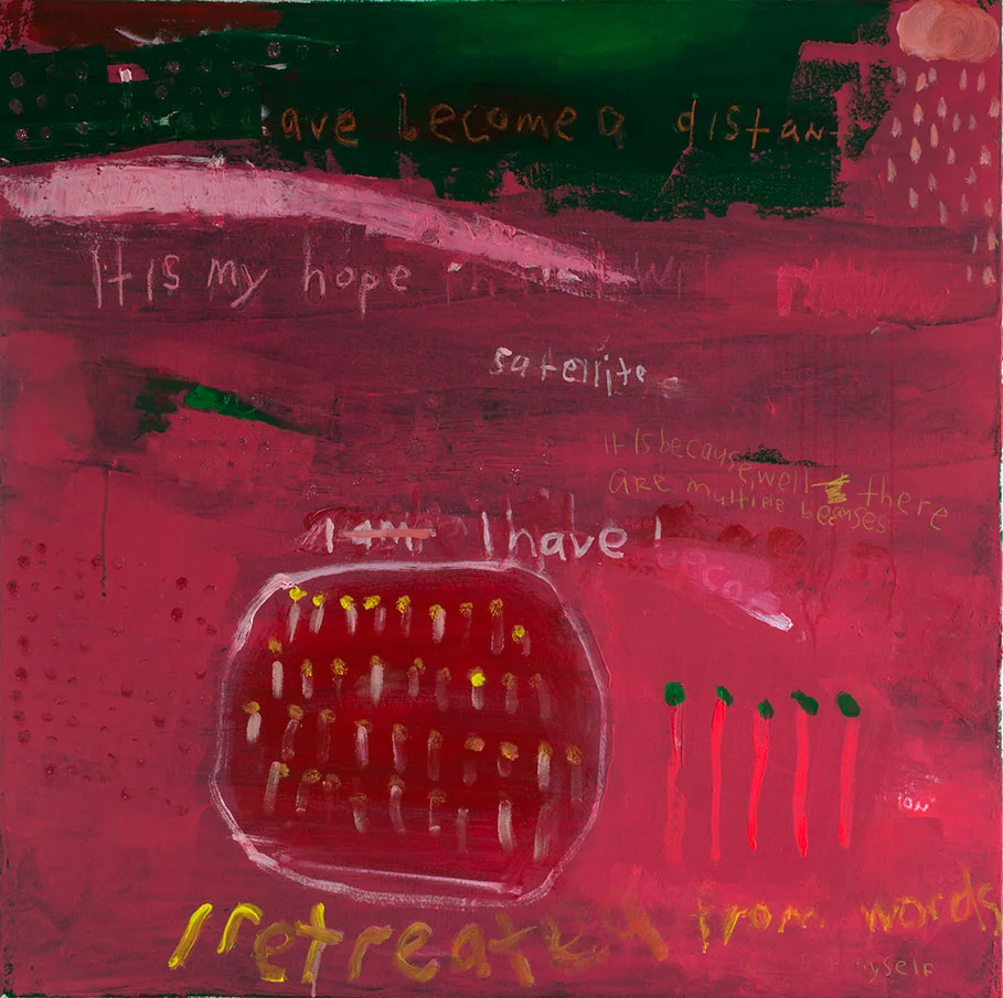 I Have Become a Distant Satellite of Myself, 40x40"