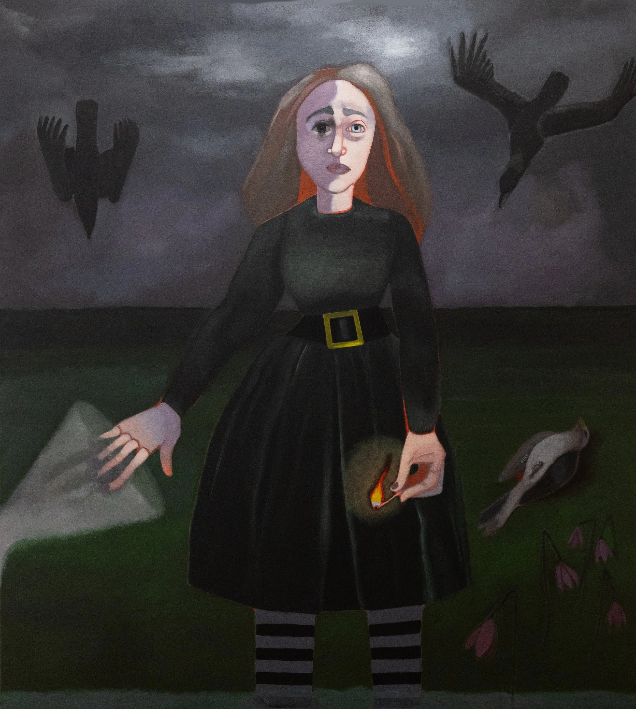 "Our Lady of the Last Word," oil on canvas, 48x54" 2025
