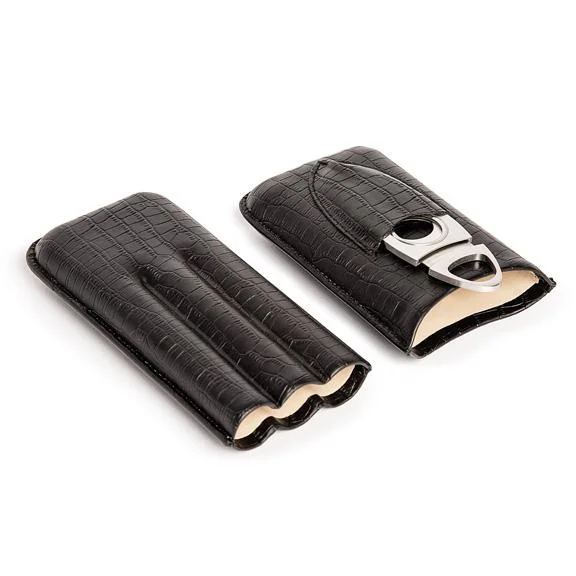 Croc Leather Cigar Holder Brouk