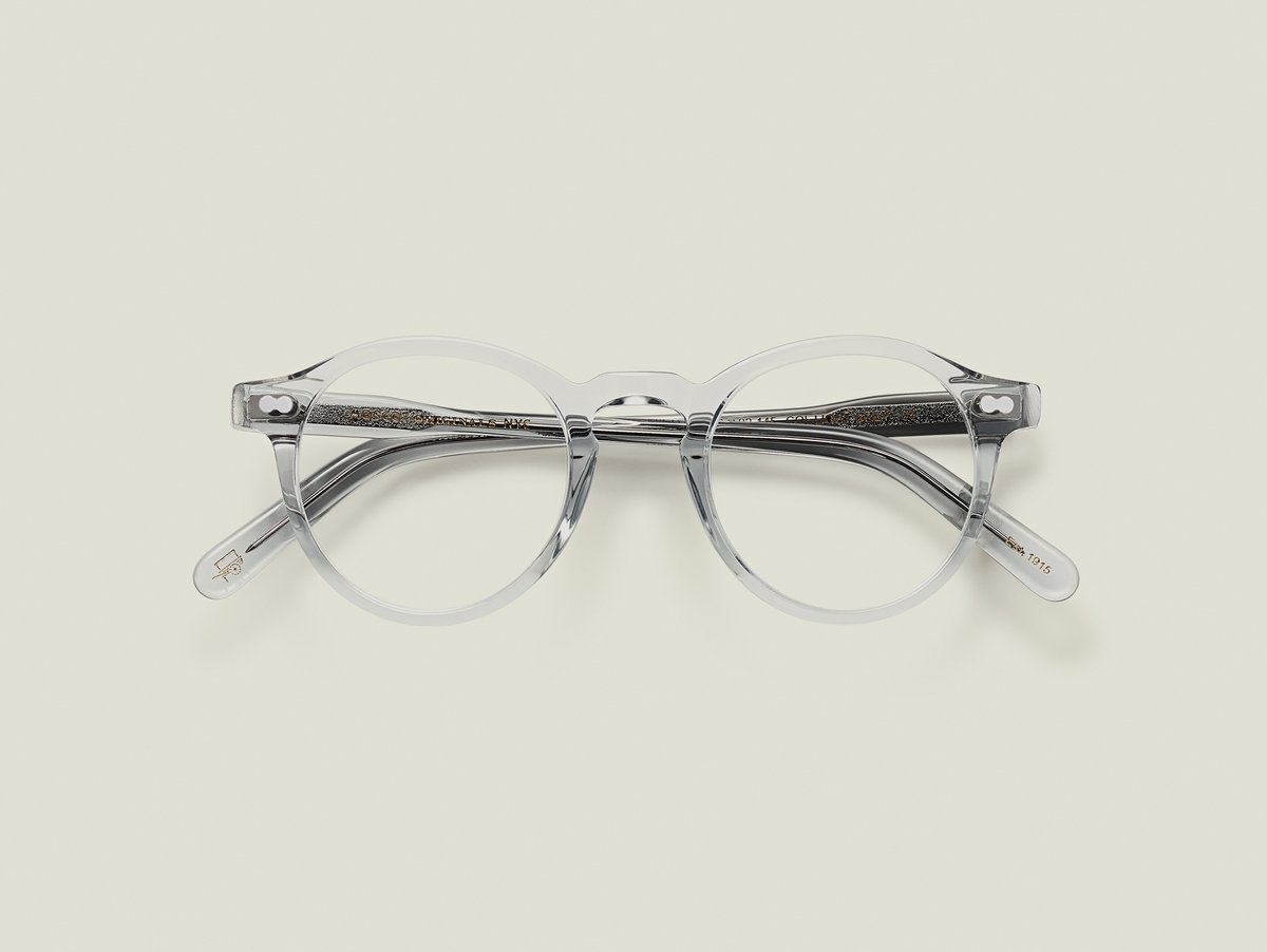 MOSCOT - Militzen Opticals £245 COLOUR Light Grey SIZE 44 The round, full-vue MILTZEN, first introduced in the 1930s, is eponymously named for our Uncle Heshy, who inexplicably everyone called Uncle Miltzen. And it stuck. So there you go, world... The MILTZEN. Handcrafted using Italian acetate Features adjoined dot rivets Comfortable key hole nose bridge Includes acetate nose pads 3-Barrel hinge MOSCOT temple engravings