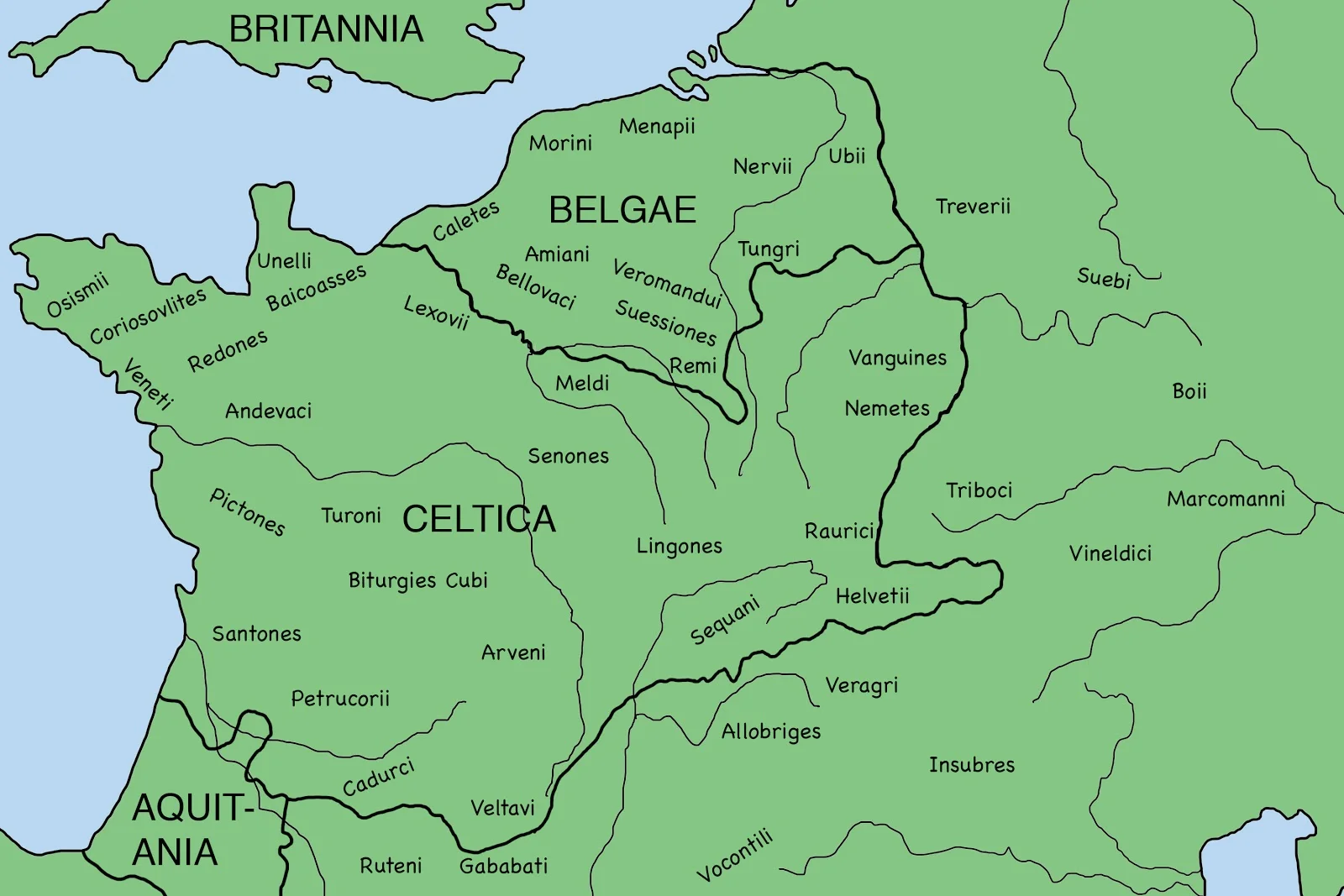Map of the different tribes in Europe. Map by David Cenzer